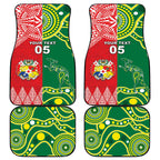 Custom Tonga XIII And Australia Kangaroos Car Mats Mate Maa Tongan Ngatu With Aboriginal