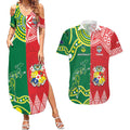 Custom Tonga XIII And Australia Kangaroos Couples Matching Summer Maxi Dress and Hawaiian Shirt Mate Maa Tongan Ngatu With Aboriginal