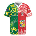 Custom Tonga XIII And Australia Kangaroos Rugby Jersey Mate Maa Tongan Ngatu With Aboriginal