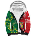 Custom Tonga XIII And Australia Kangaroos Sherpa Hoodie Mate Maa Tongan Ngatu With Aboriginal