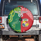 Custom Tonga XIII And Australia Kangaroos Spare Tire Cover Mate Maa Tongan Ngatu With Aboriginal