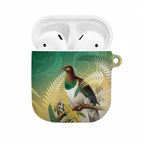 New Zealand Pigeon Kereru AirPods Case Maori Fern Art Green Gradient - Aussie Hoodie