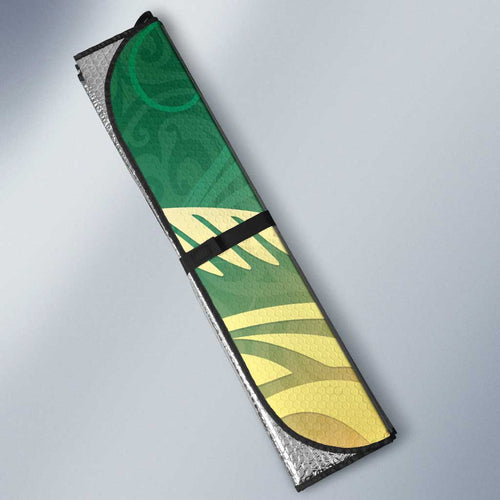 New Zealand Pigeon Kereru Auto Sun Shade Maori Fern Art Green Gradient - Aussie Hoodie