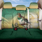 New Zealand Pigeon Kereru Back Car Seat Cover Maori Fern Art Green Gradient - Aussie Hoodie