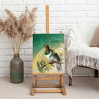 New Zealand Pigeon Kereru Canvas Wall Art Maori Fern Art Green Gradient - Aussie Hoodie
