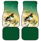 New Zealand Pigeon Kereru Car Mats Maori Fern Art Green Gradient - Aussie Hoodie