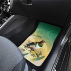 New Zealand Pigeon Kereru Car Mats Maori Fern Art Green Gradient - Aussie Hoodie