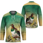 New Zealand Pigeon Kereru Hockey Jersey Maori Fern Art Green Gradient - Aussie Hoodie
