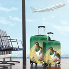 New Zealand Pigeon Kereru Luggage Cover Maori Fern Art Green Gradient - Aussie Hoodie