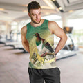 New Zealand Pigeon Kereru Men Tank Top Maori Fern Art Green Gradient - Aussie Hoodie
