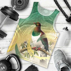 New Zealand Pigeon Kereru Men Tank Top Maori Fern Art Green Gradient - Aussie Hoodie