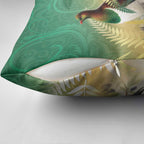 New Zealand Pigeon Kereru Pillow Cover Maori Fern Art Green Gradient - Aussie Hoodie