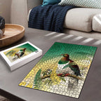 New Zealand Pigeon Kereru Puzzle Maori Fern Art Green Gradient - Aussie Hoodie