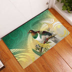 New Zealand Pigeon Kereru Rubber Doormat Maori Fern Art Green Gradient - Aussie Hoodie