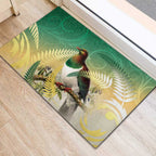 New Zealand Pigeon Kereru Rubber Doormat Maori Fern Art Green Gradient - Aussie Hoodie