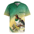 New Zealand Pigeon Kereru Rugby Jersey Maori Fern Art Green Gradient - Aussie Hoodie