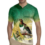 New Zealand Pigeon Kereru Rugby Jersey Maori Fern Art Green Gradient - Aussie Hoodie