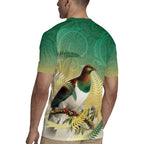 New Zealand Pigeon Kereru Rugby Jersey Maori Fern Art Green Gradient - Aussie Hoodie