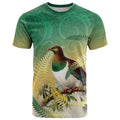 New Zealand Pigeon Kereru T Shirt Maori Fern Art Green Gradient - Aussie Hoodie