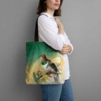 New Zealand Pigeon Kereru Tote Bag Maori Fern Art Green Gradient - Aussie Hoodie