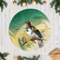 New Zealand Pigeon Kereru Tree Skirt Maori Fern Art Green Gradient