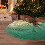 New Zealand Pigeon Kereru Tree Skirt Maori Fern Art Green Gradient