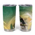New Zealand Pigeon Kereru Tumbler Cup Maori Fern Art Green Gradient - Aussie Hoodie