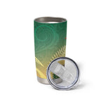 New Zealand Pigeon Kereru Tumbler Cup Maori Fern Art Green Gradient - Aussie Hoodie