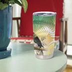 New Zealand Pigeon Kereru Tumbler Cup Maori Fern Art Green Gradient - Aussie Hoodie