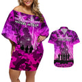 Australia ANZAC Day Couples Matching Off Shoulder Short Dress and Hawaiian Shirt The Unsung Heroes Sisters of War