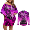 Australia ANZAC Day Couples Matching Off Shoulder Short Dress and Long Sleeve Button Shirt The Unsung Heroes Sisters of War