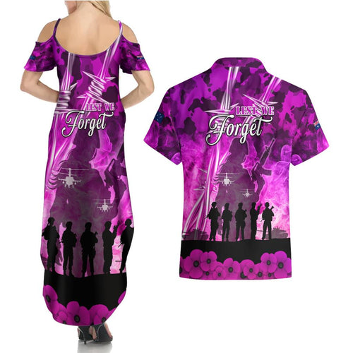 Australia ANZAC Day Couples Matching Summer Maxi Dress and Hawaiian Shirt The Unsung Heroes Sisters of War