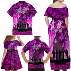 Australia ANZAC Day Family Matching Off Shoulder Maxi Dress and Hawaiian Shirt The Unsung Heroes Sisters of War