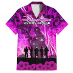 Australia ANZAC Day Family Matching Short Sleeve Bodycon Dress and Hawaiian Shirt The Unsung Heroes Sisters of War