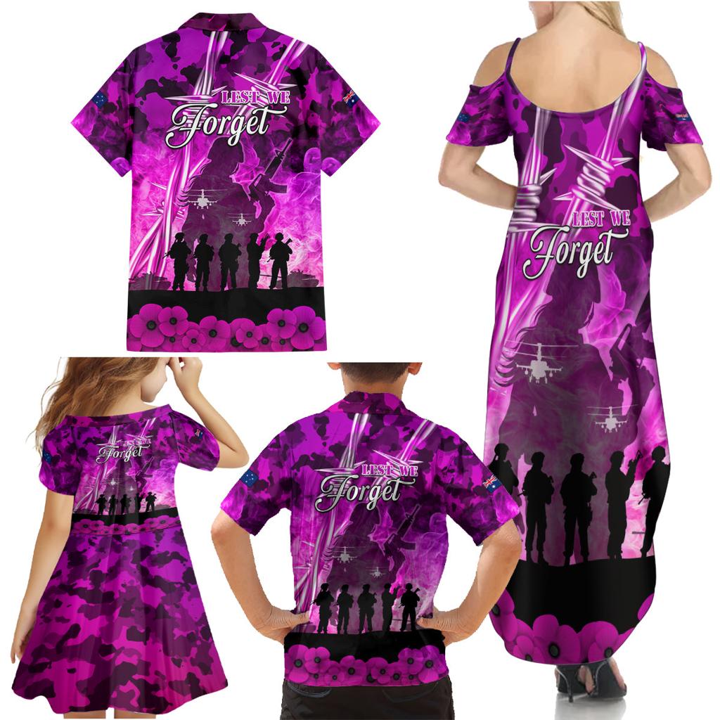 Australia ANZAC Day Family Matching Summer Maxi Dress and Hawaiian Shirt The Unsung Heroes Sisters of War