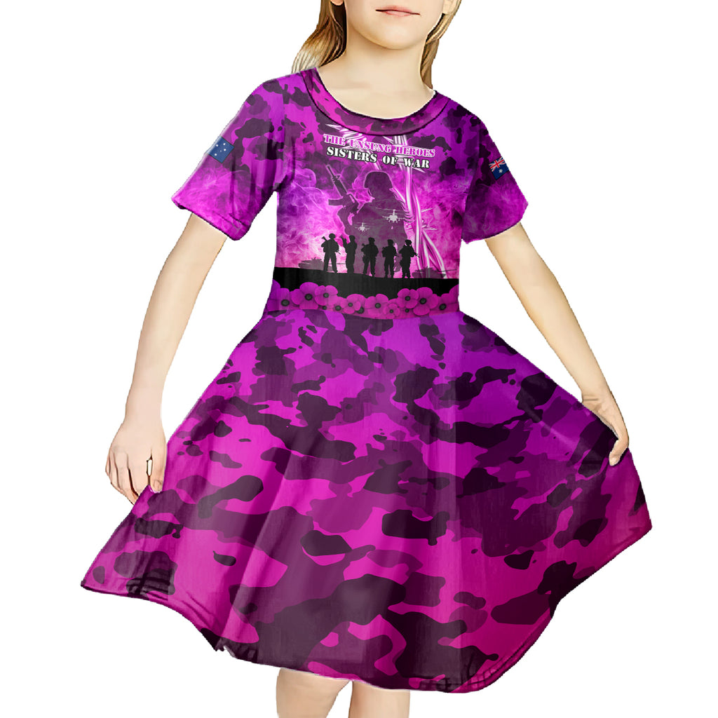 Australia ANZAC Day Kid Short Sleeve Dress The Unsung Heroes Sisters of War