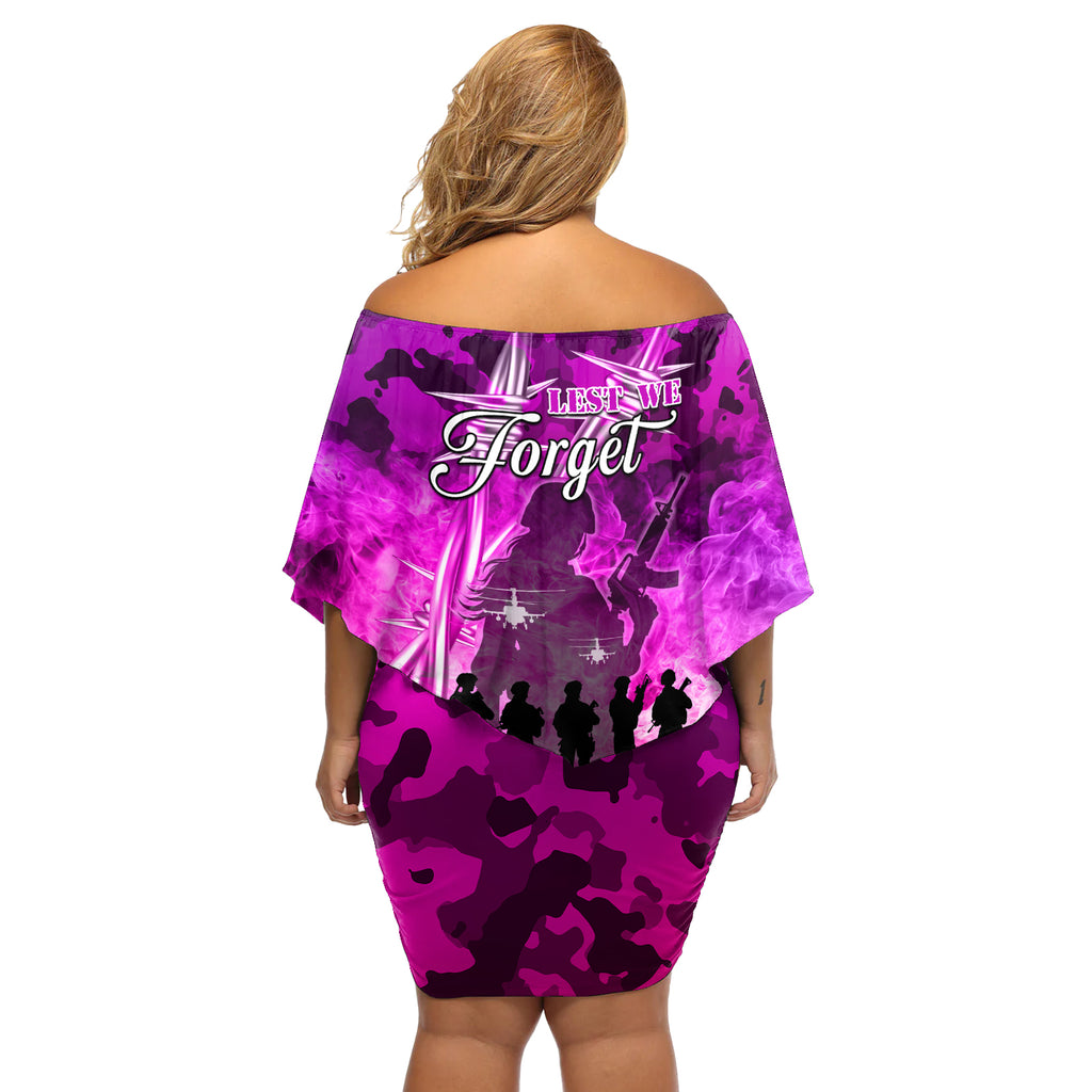 Australia ANZAC Day Off Shoulder Short Dress The Unsung Heroes Sisters of War