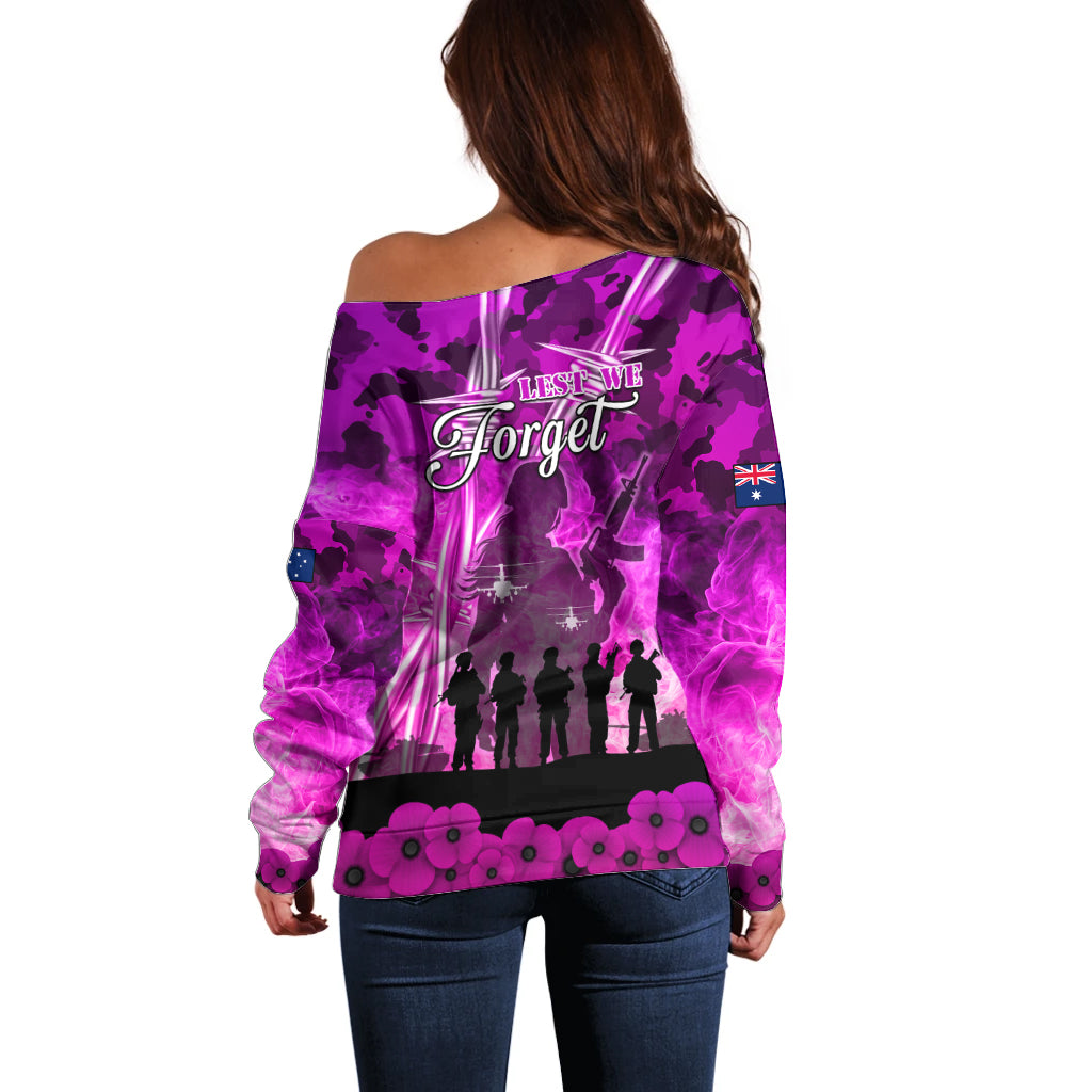 Australia ANZAC Day Off Shoulder Sweater The Unsung Heroes Sisters of War