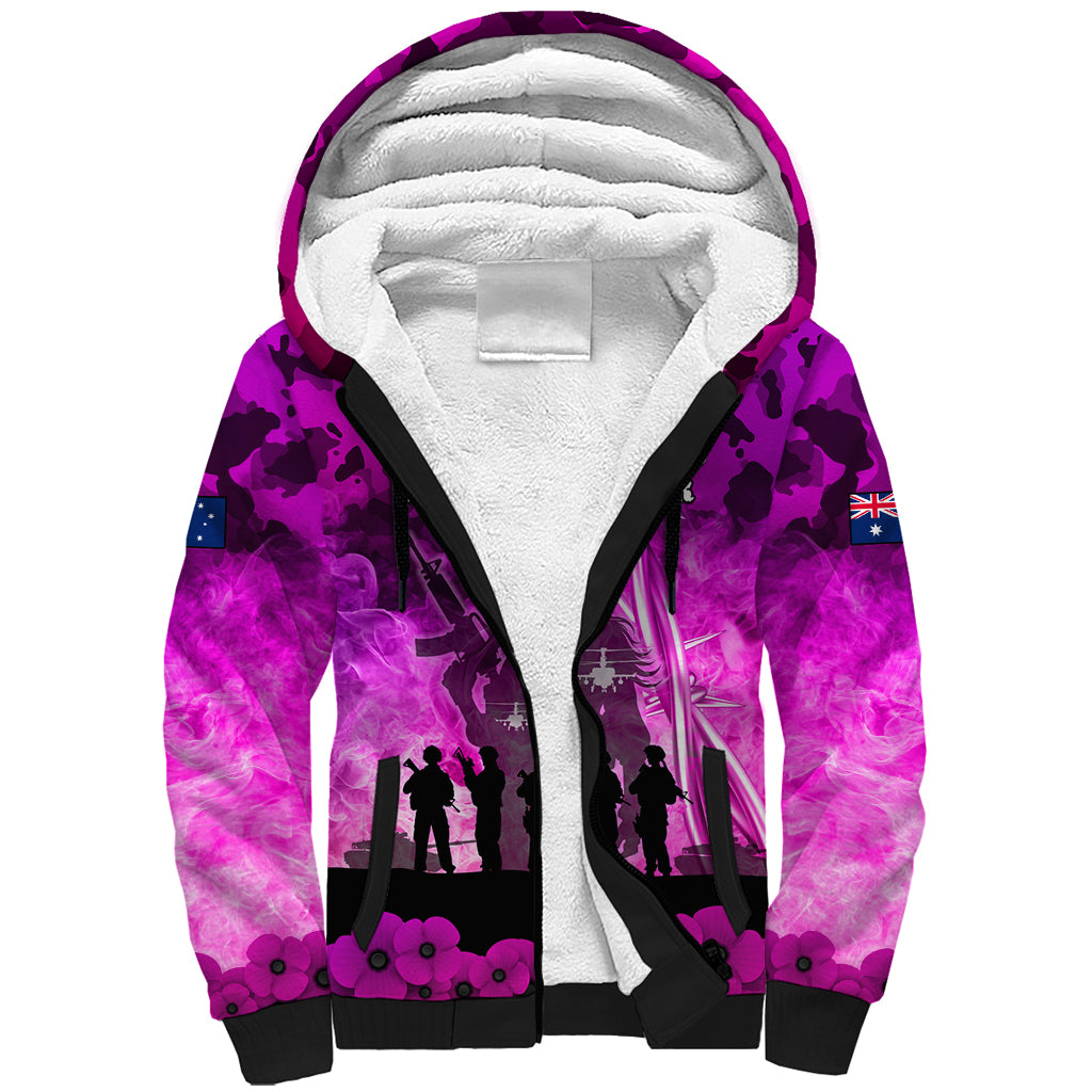 Australia ANZAC Day Sherpa Hoodie The Unsung Heroes Sisters of War