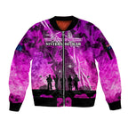 Australia ANZAC Day Sleeve Zip Bomber Jacket The Unsung Heroes Sisters of War