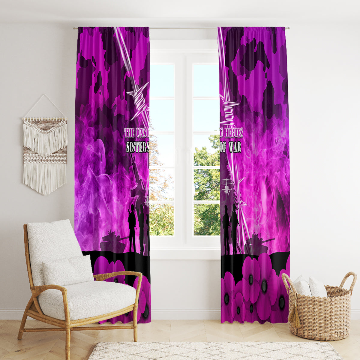 Australia ANZAC Day Window Curtain The Unsung Heroes Sisters of War