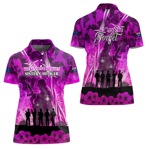 Australia ANZAC Day Women Polo Shirt The Unsung Heroes Sisters of War