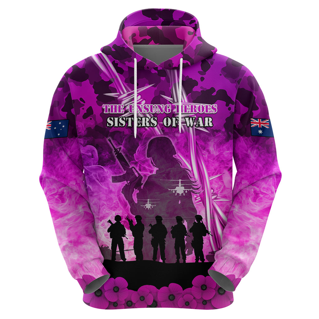 Australia ANZAC Day Zip Hoodie The Unsung Heroes Sisters of War