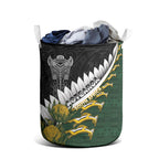 Rugby New Zealand And South Africa Laundry Basket Silver Fern With Springboks