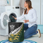 Rugby New Zealand And South Africa Laundry Basket Silver Fern With Springboks