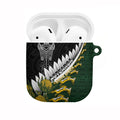 Rugby New Zealand And South Africa AirPods Case Silver Fern With Springboks