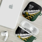 Rugby New Zealand And South Africa AirPods Case Silver Fern With Springboks