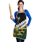 Rugby New Zealand And South Africa Apron Silver Fern With Springboks