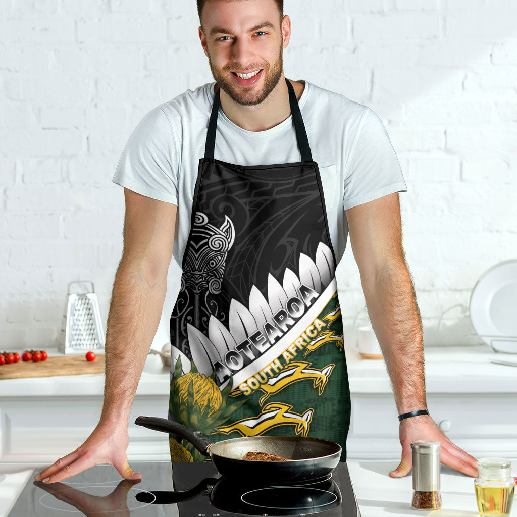 Rugby New Zealand And South Africa Apron Silver Fern With Springboks