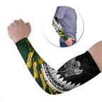 Custom Rugby New Zealand And South Africa Arm Sleeves Silver Fern With Springboks